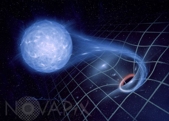 Un trou noir stellaire courbe l'espace