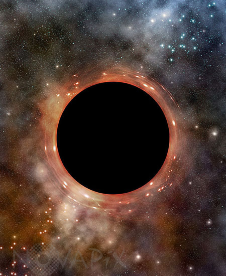 Trou noir stellaire - Vue d'artiste