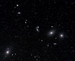 Partie centrale de l'amas de galaxies de la Vierge