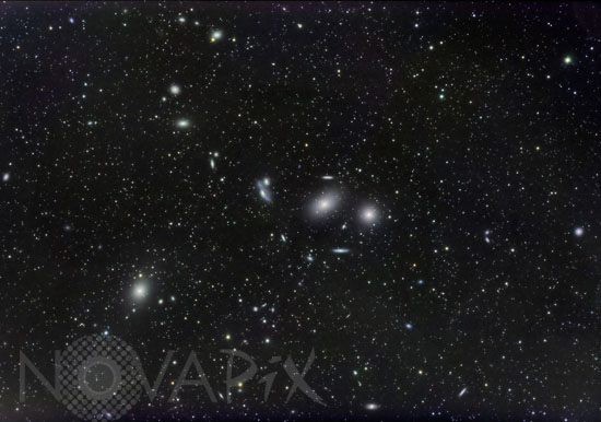 Partie centrale de l'amas de galaxies de la Vierge