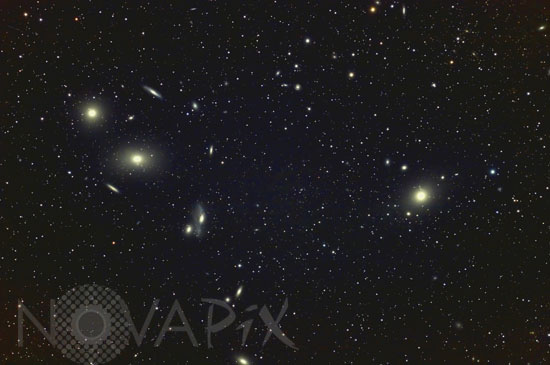 Central portion of the Virgo galaxy cluster