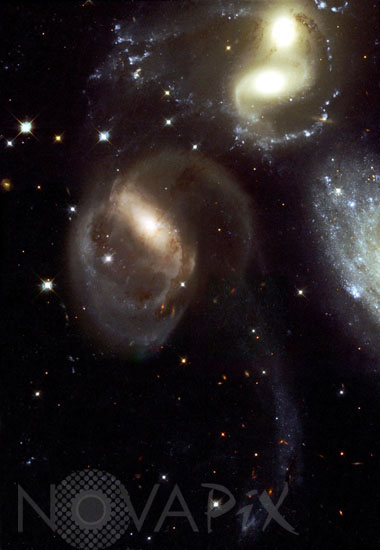 Groupe de galaxies: Quintet de Stephan dans Pegase