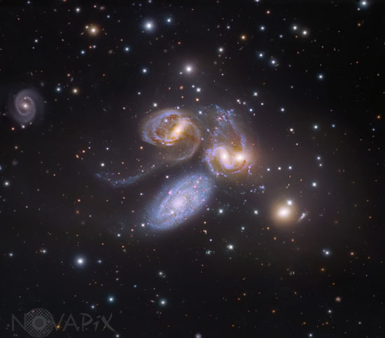 Groupe de galaxies: Quintet de Stephan dans Pegase