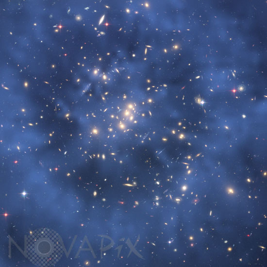 Dark matter ring in distant galaxy cluster