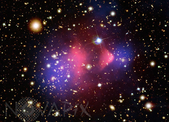 Amas de galaxies 1E 0657-556 -Matière noire
