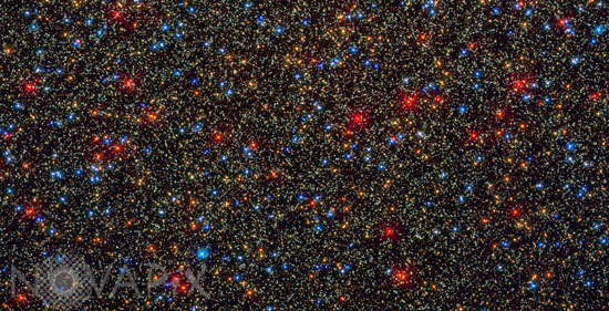 Etoiles dans l'amas globulaire Omega du Centaure