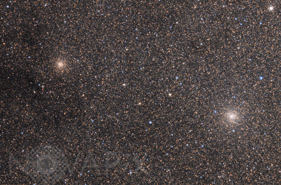 Amas globulaires NGC 6522 et NGC 6528 dans le Sagittaire