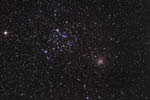 Amas ouverts M35 et NGC 2158 dans les Gémeaux