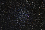 Amas d'étoiles M46 et nébuleuse planétaire NGC 2438 dans la Poupe