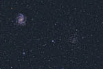 Amas ouvert NGC 6939 et galaxie NGC 6946 dans Céphée