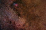 Amas M24 et nébuleuses IC 1283-84 dans le Sagittaire