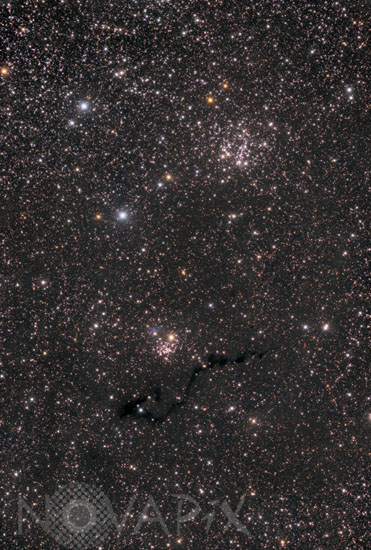 Amas ouverts NGC 663 et NGC 654 dans Cassiopée