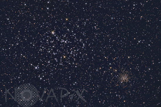 Open cluster M35 and NGC 2158 in Gemini