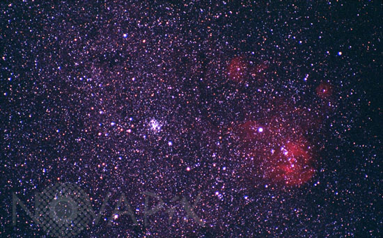 Open cluster NGC 3766 (C97) and IC 2944 in Centaurus