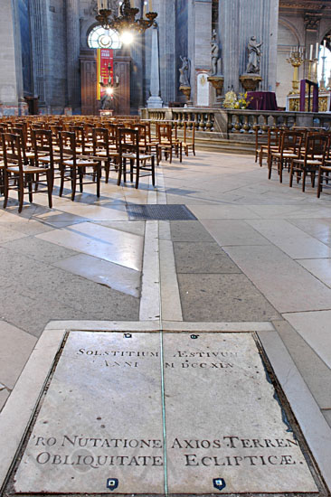 Church Saint-Sulpice, Paris. The meridian line