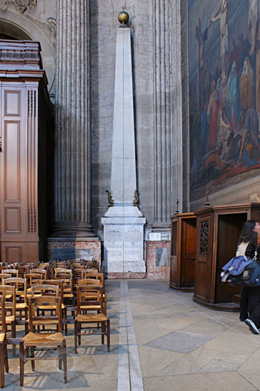 Church Saint-Sulpice, Paris. The meridian line