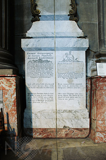 Church Saint-Sulpice, Paris. The meridian line and the obelisk