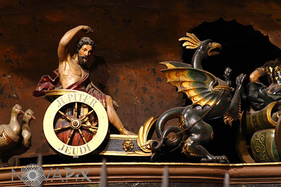 Astronomical clock of Strasbourg Cathedral - Detail- Jupiter
