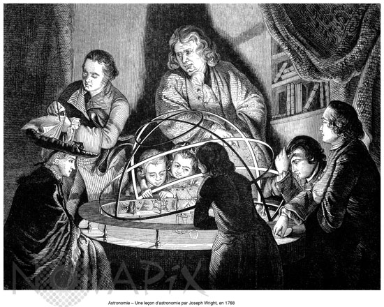 Leçon d'astronomie au 18e siècle