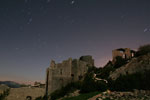 Filé d'étoiles au-dessus du château de Peyrepertuse 