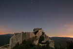 Filé d'étoiles au-dessus du château de Peyrepertuse 