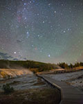Ciel étoilé sur Yellowstone