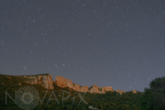 Circumpolar over the castle of Peyrepertuse
