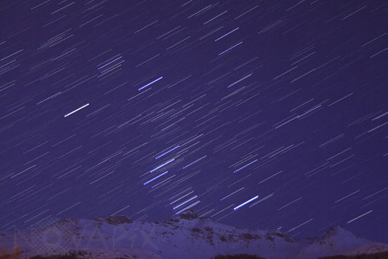 Lever de la constellation d’Orion sur le Massif du Mont-Cenis