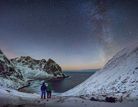 Voie lactée en Norvège