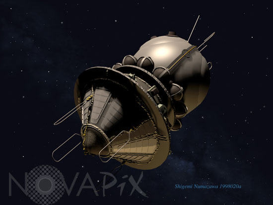 Vue d'artiste de la capsule Vostok
