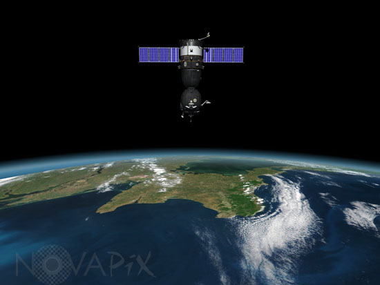 Soyuz TMA-M in low Earth orbit