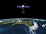 Vaisseau Soyuz au-dessus de la Terre