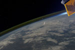 Etoile filante vue de l'espace - Perseide