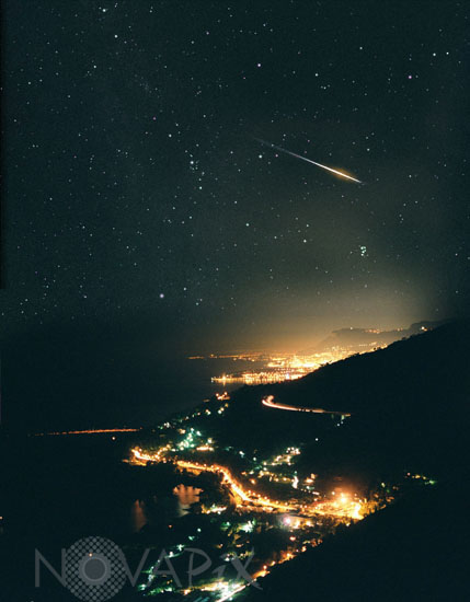 Perseide vue au-dessus de Monte Carlo 