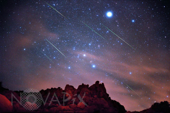 Pluie d'étoiles filantes