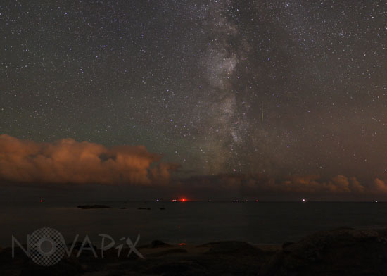 Starry sky with perseids