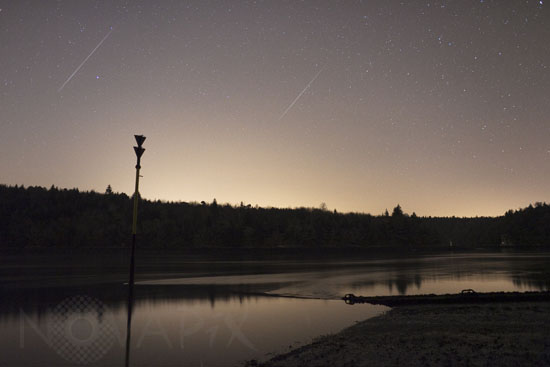 Pluie d'étoiles filantes des Géminides