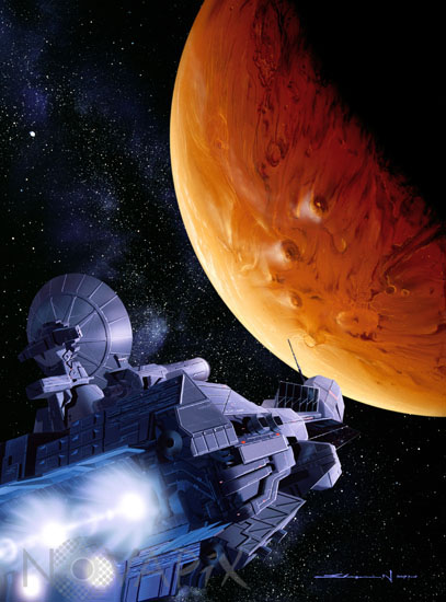 Mission habitée vers Mars - Vue d'artiste