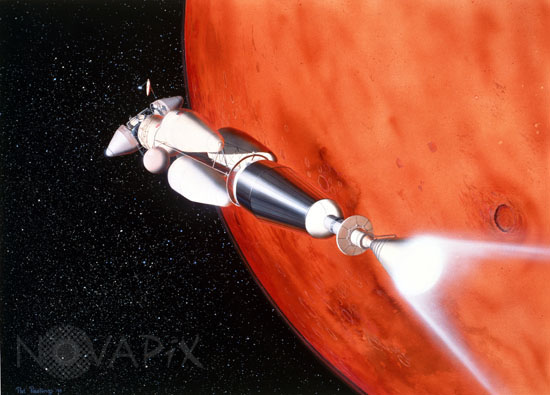 Mission habitée vers Mars - Vue d'artiste