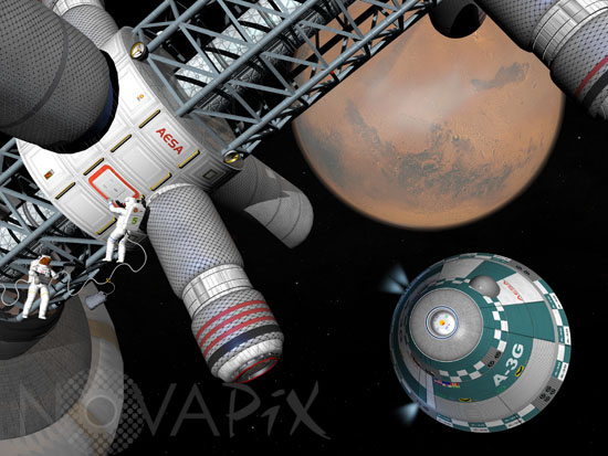 Un cargo automatique en route vers Mars