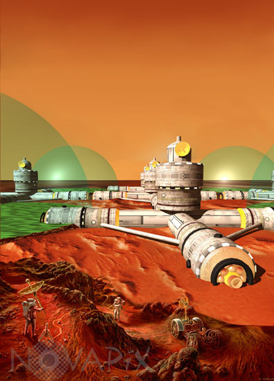 Base martienne - Illustration
