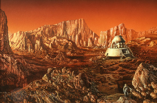 Exploring Mars - Artist view
