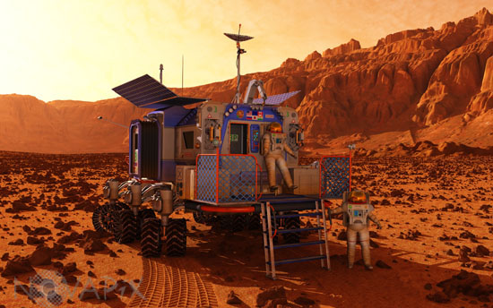 Mars rover canyon