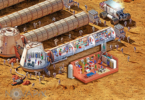 La Colonisation de Mars - Illustration