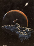 Mission habitée vers Mars et Deimos - Vue d'artiste