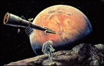 Exploration de Deimos - Vue d'artiste