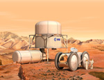 Astronautes européens sur Mars - Illustration