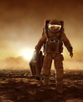 Astronaute sur Mars - Illustration