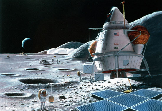 Base lunaire - Illustration