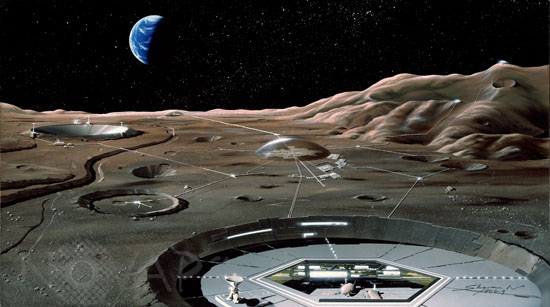 Base lunaire - Illustration